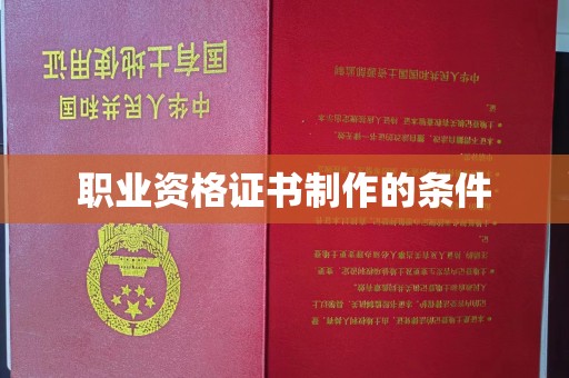 嘉黎职业资格证书制作的条件