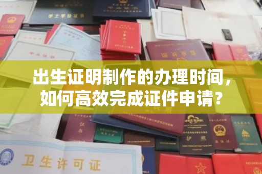 嘉黎出生证明制作的办理时间，如何高效完成证件申请？