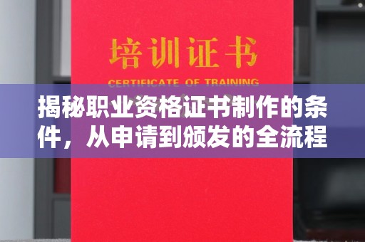 嘉黎揭秘职业资格证书制作的条件，从申请到颁发的全流程解析