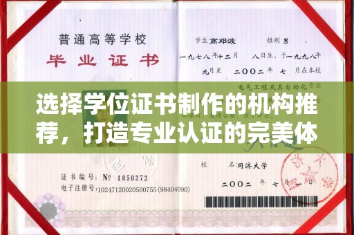 嘉黎选择学位证书制作的机构推荐，打造专业认证的完美体验