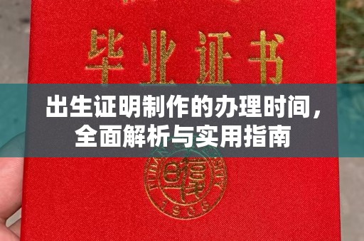 嘉黎出生证明制作的办理时间，全面解析与实用指南